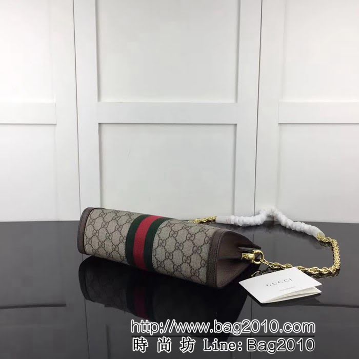 GUCCI古馳原單 新款專櫃品質原單貨實物實拍 503877 啡pvc啡皮 鏈條包 HY1021